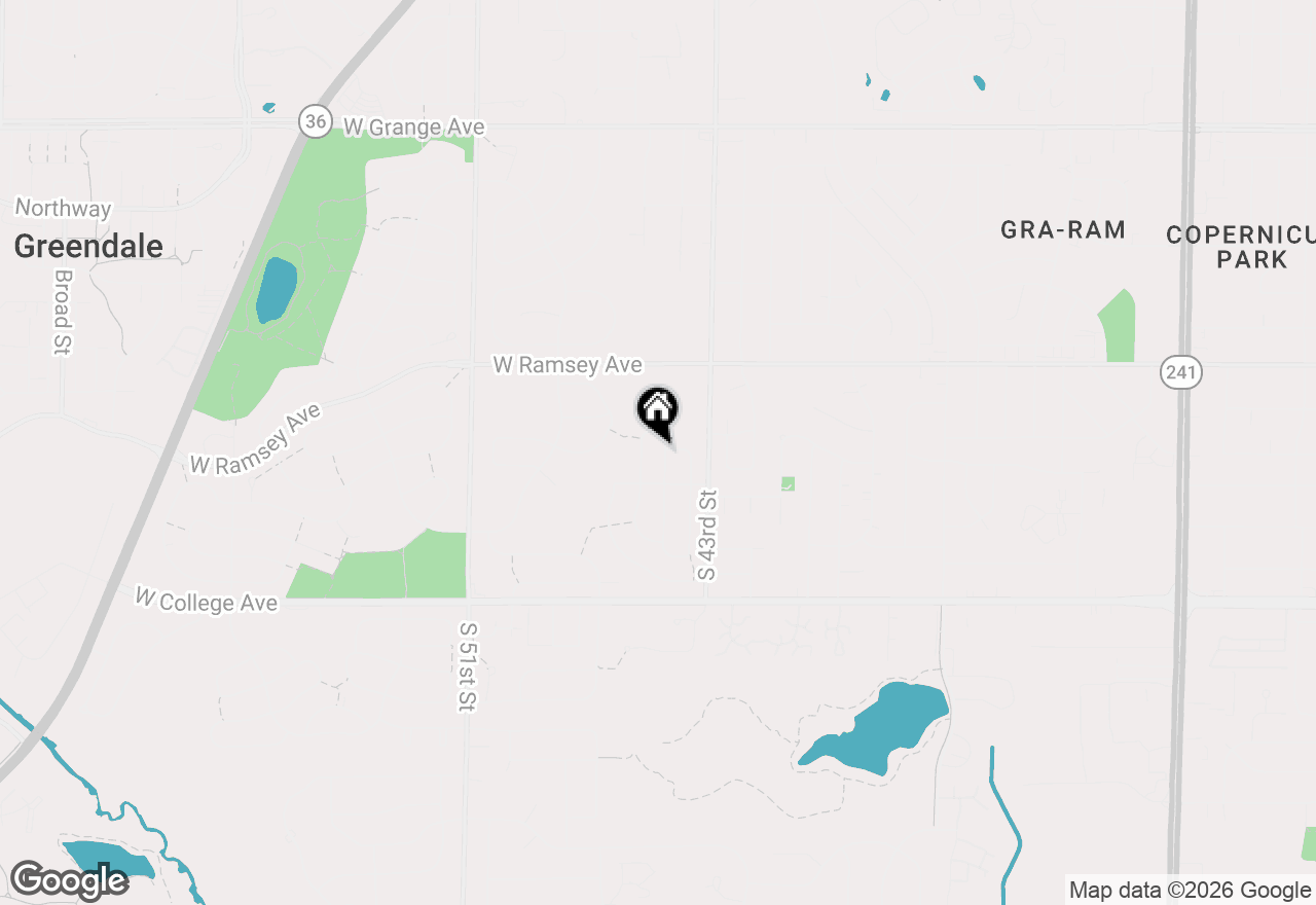 Map of 6093 Thornapple Dr, Greendale, WI 53129