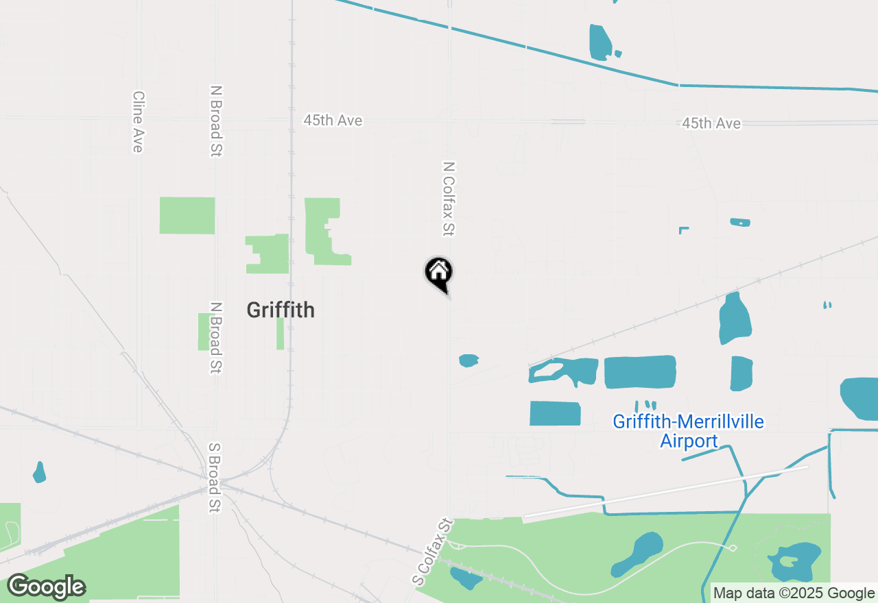 Map of 416 N Colfax Street, Griffith, IN 46319