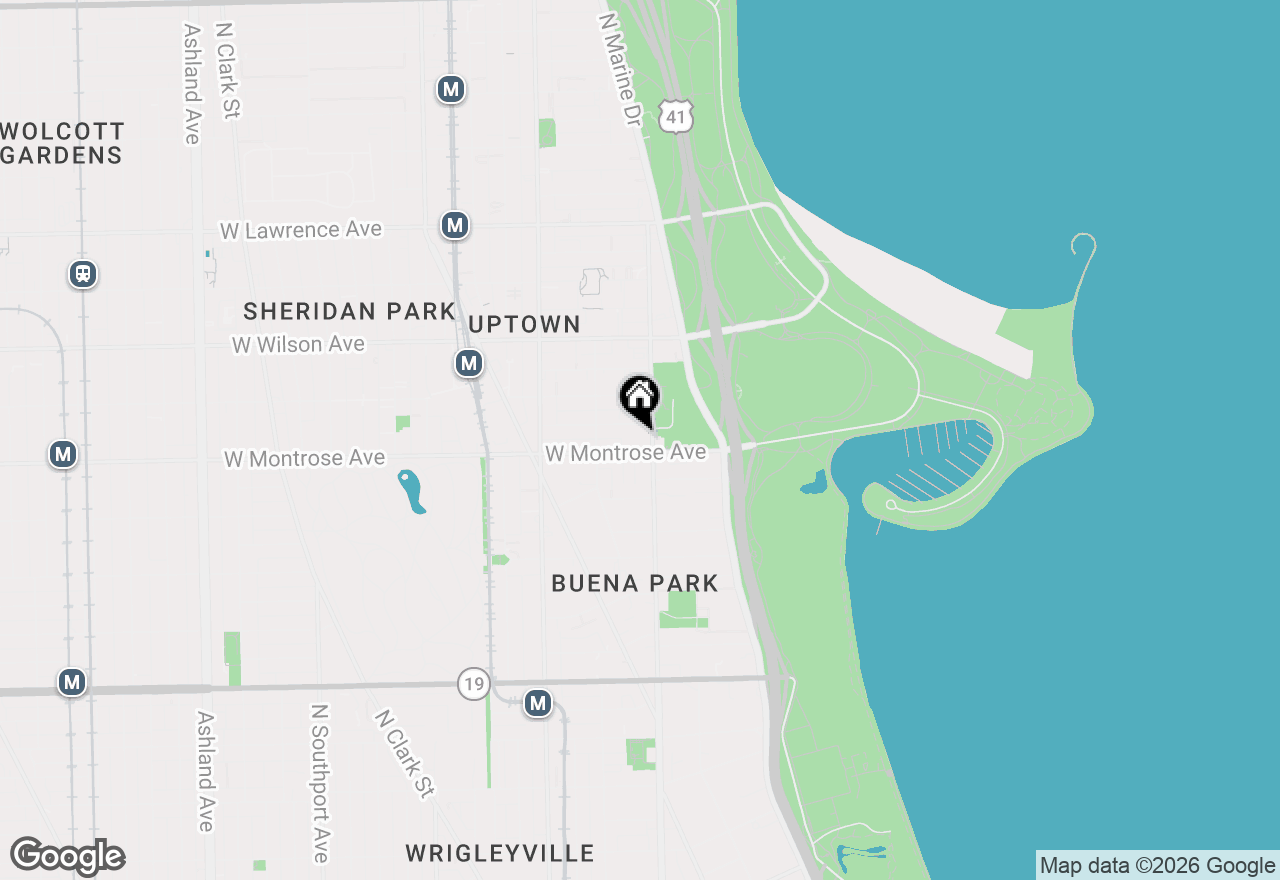 Map of 811 W Agatite Avenue #1404, Chicago, IL 60640