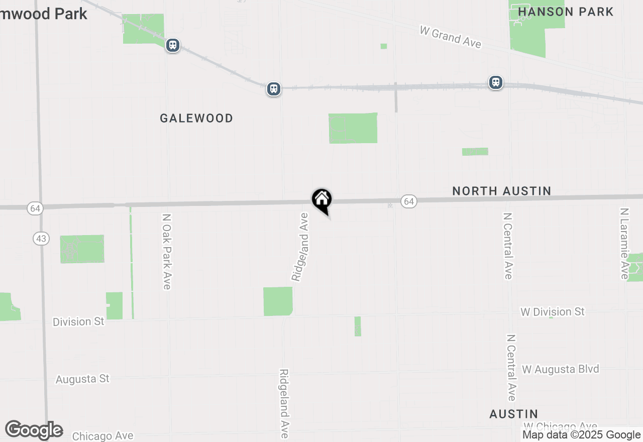 Map of 1212 N Harvey Avenue, Oak Park, IL 60302