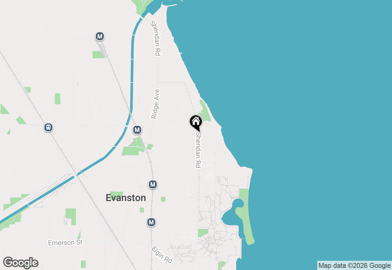 Map of 2510 Sheridan Road, Evanston, IL 60201