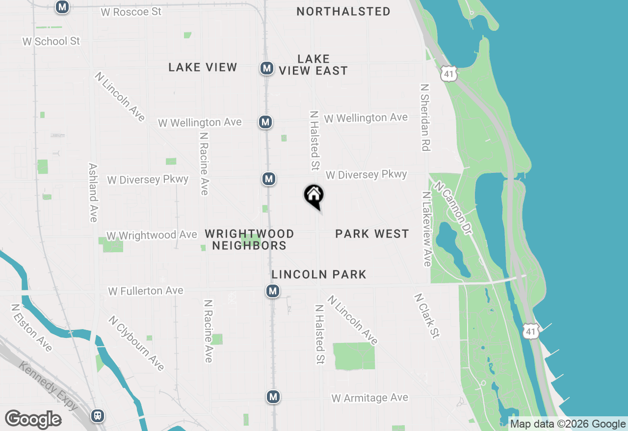 Map of 2632 N Halsted Street #4, Chicago, IL 60614