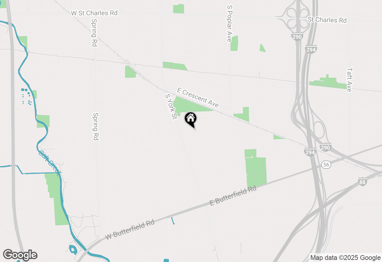 Map of 185 E Oneida Avenue, Elmhurst, IL 60126