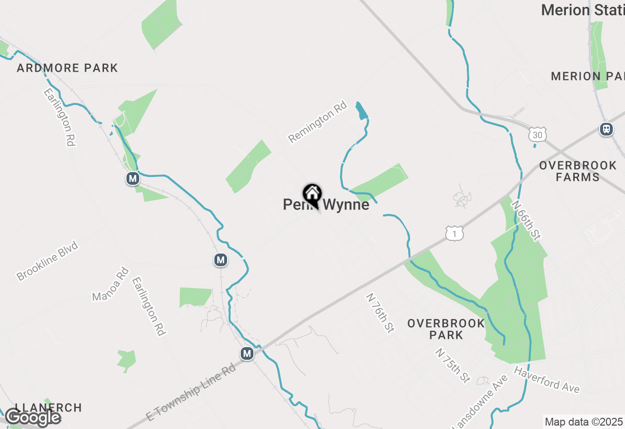 Map of 1438 Manoa Road, Wynnewood, PA 19096