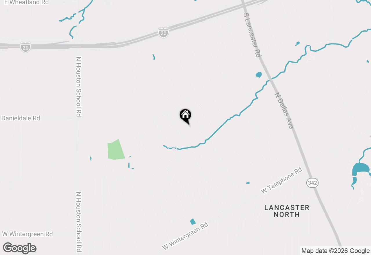 Map of 1343 Marvin Gardens, Lancaster, TX 75134