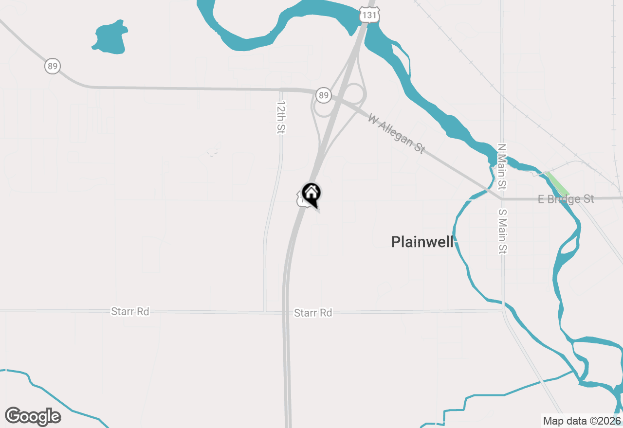 Map of 1170 W Bridge Street, Plainwell, MI 49080