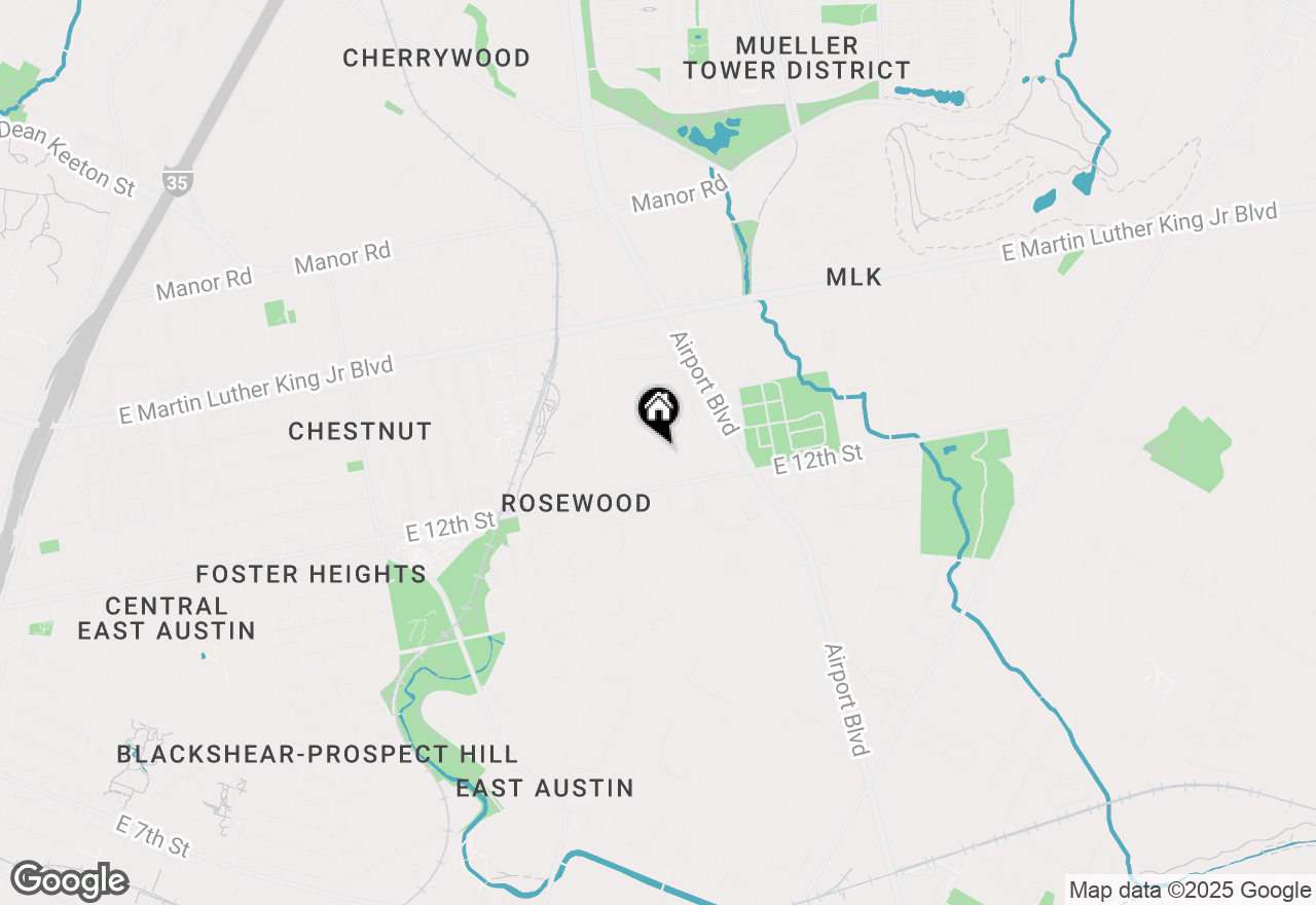 Map of 1301 Harvey St, Austin, TX 78702