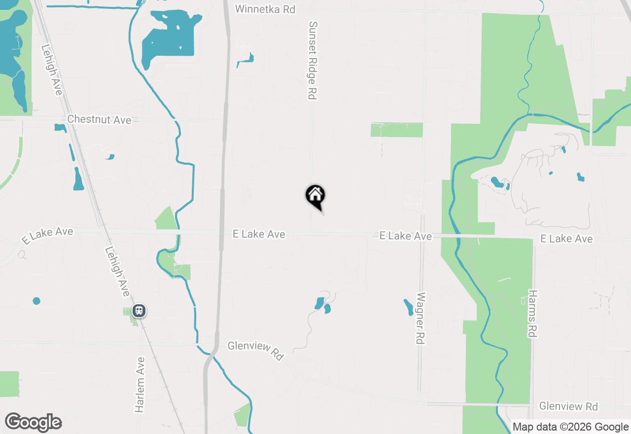 Map of 1437 Sunset Ridge Road, Glenview, IL 60025