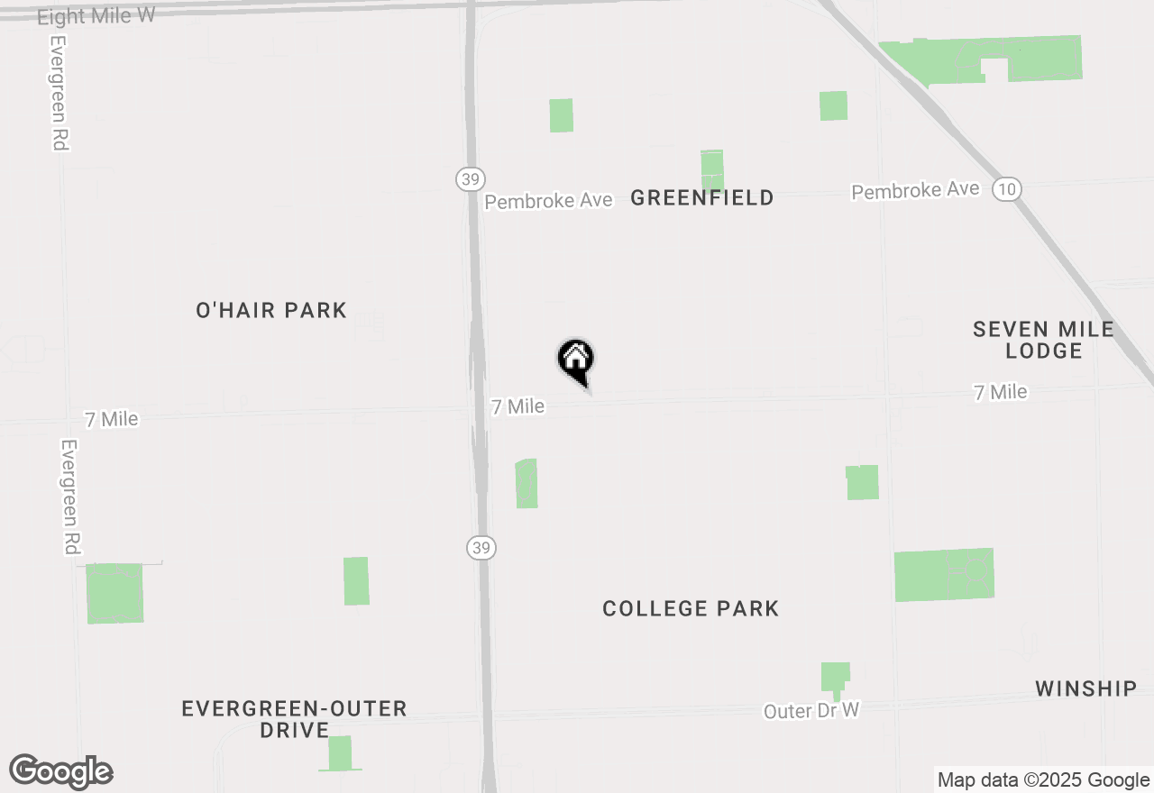 Map of 17344 W 7 Mile Road, Detroit, MI 48235