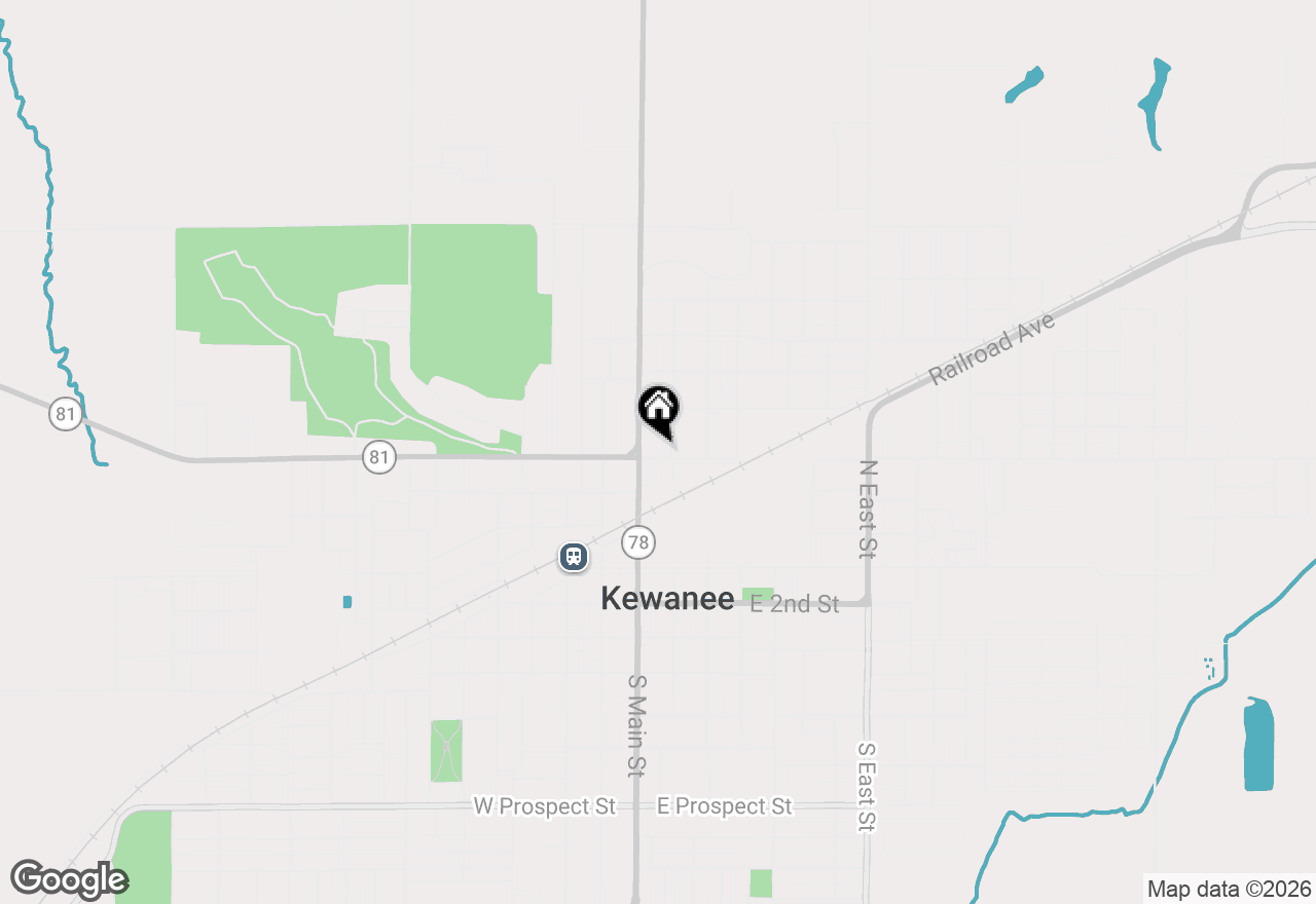Map of 112 E 6th Street, Kewanee, IL 61443