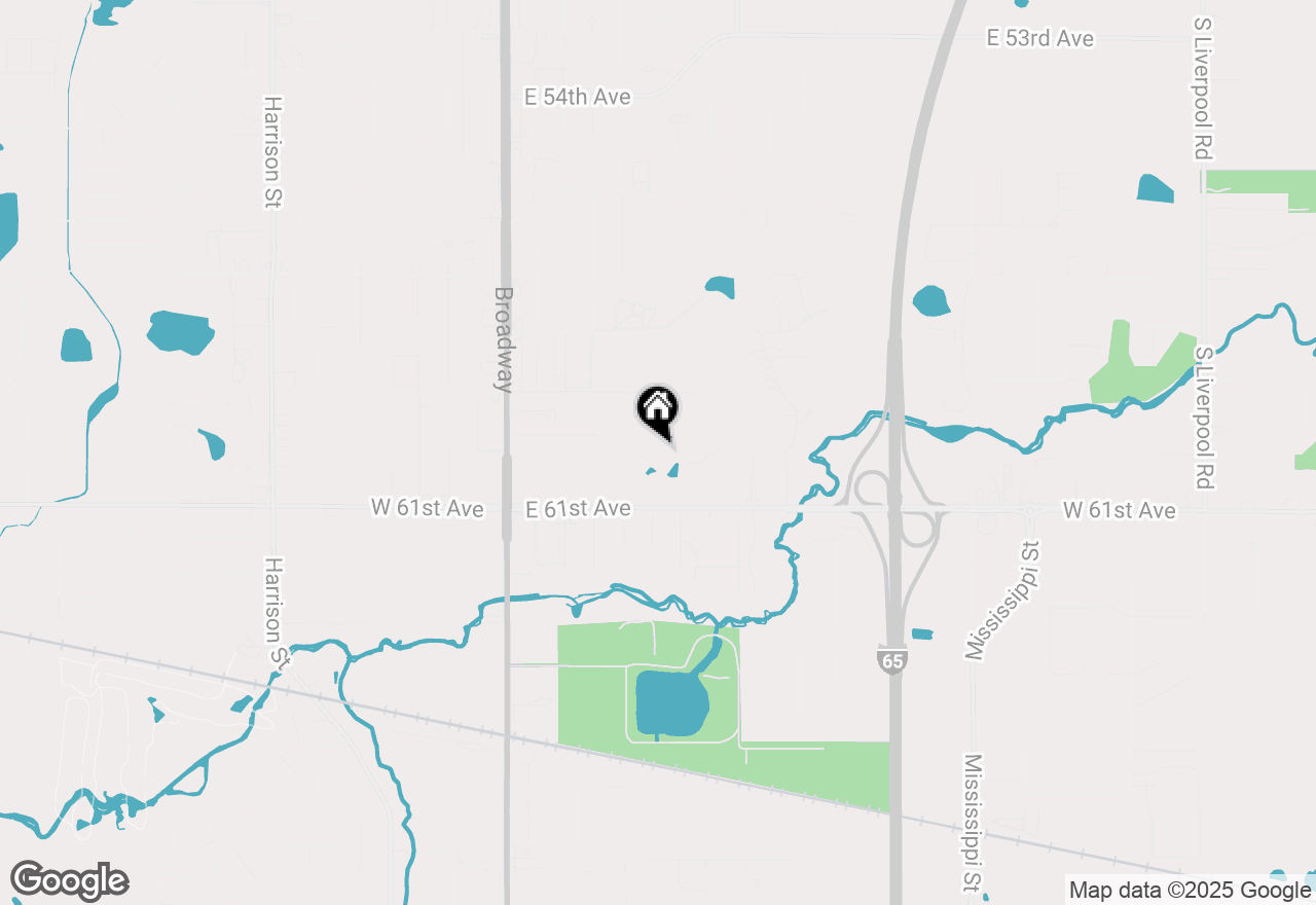 Map of 452 E 60th Place, Merrillville, IN 46410