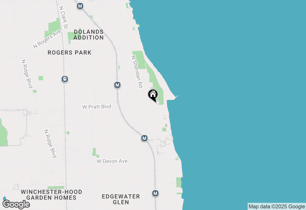 Map of 1132 W Pratt Boulevard #1E, Chicago, IL 60626