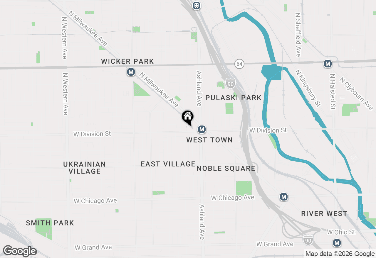 Map of 1648 W Division Street #305, Chicago, IL 60622