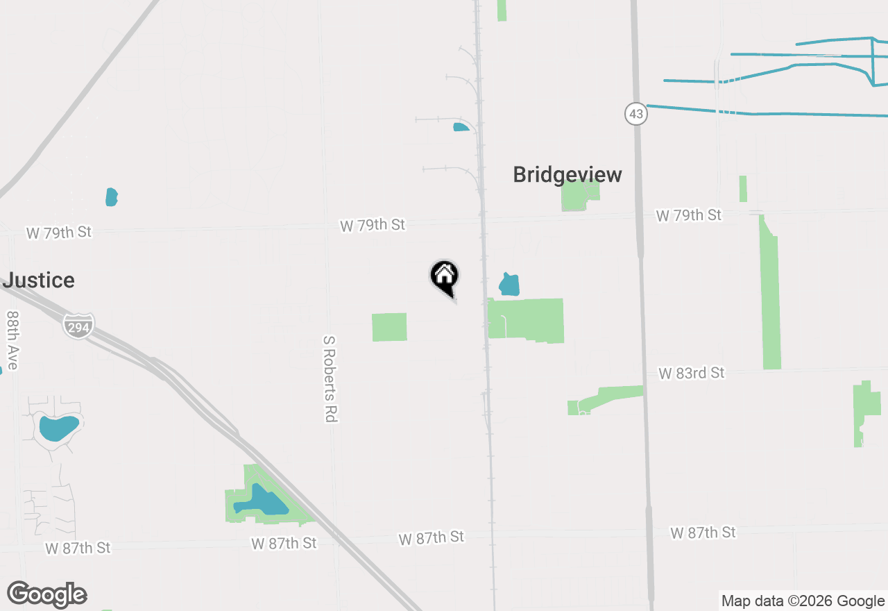 Map of 7717 W 81st Street, Bridgeview, IL 60455
