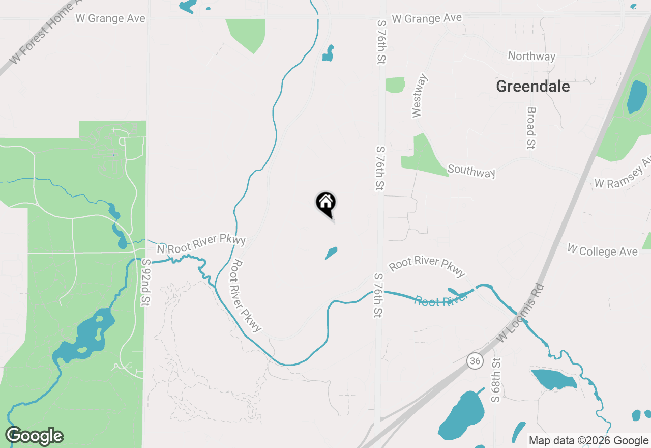 Map of 8221 Fairmont Ln, Greendale, WI 53129