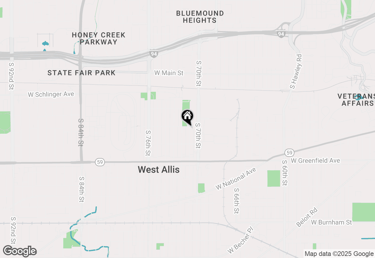 Map of 1107 S 71st St #1109, West Allis, WI 53214