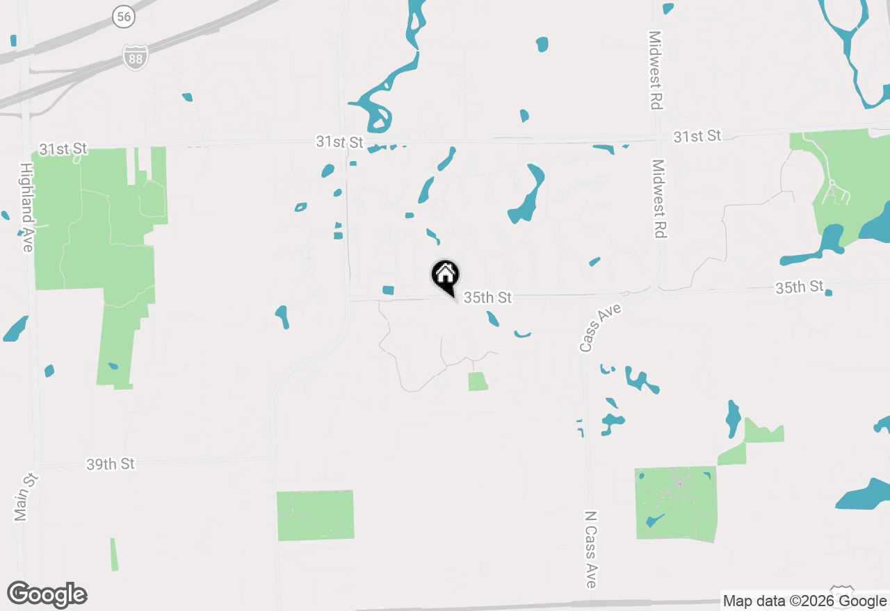 Map of 2715 35th Street, Oak Brook, IL 60523