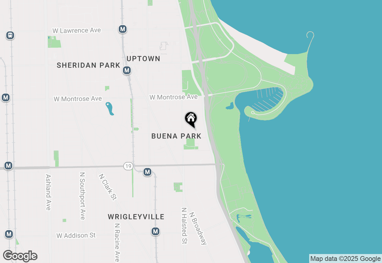 Map of 720 W Gordon Terrace #11M, Chicago, IL 60613