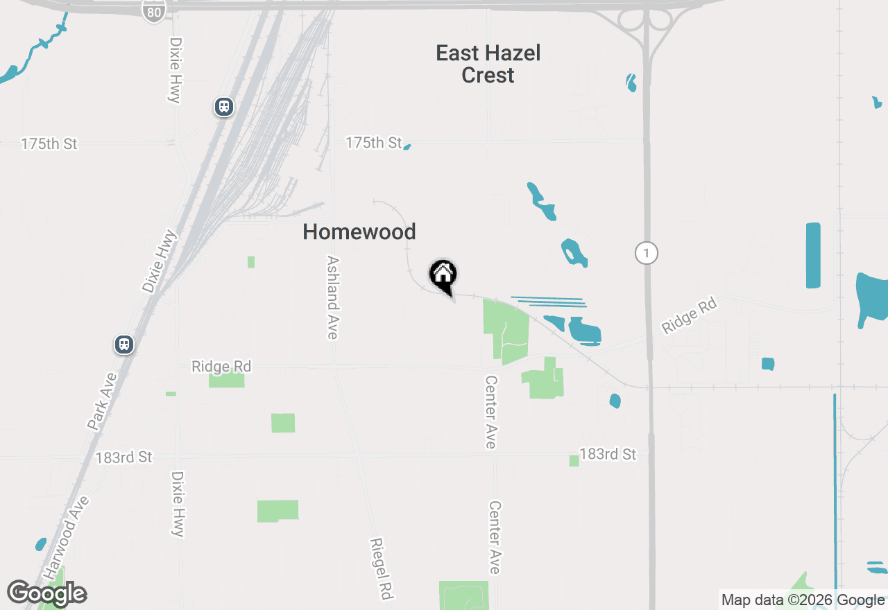 Map of 17914 S Hood Avenue, Homewood, IL 60430