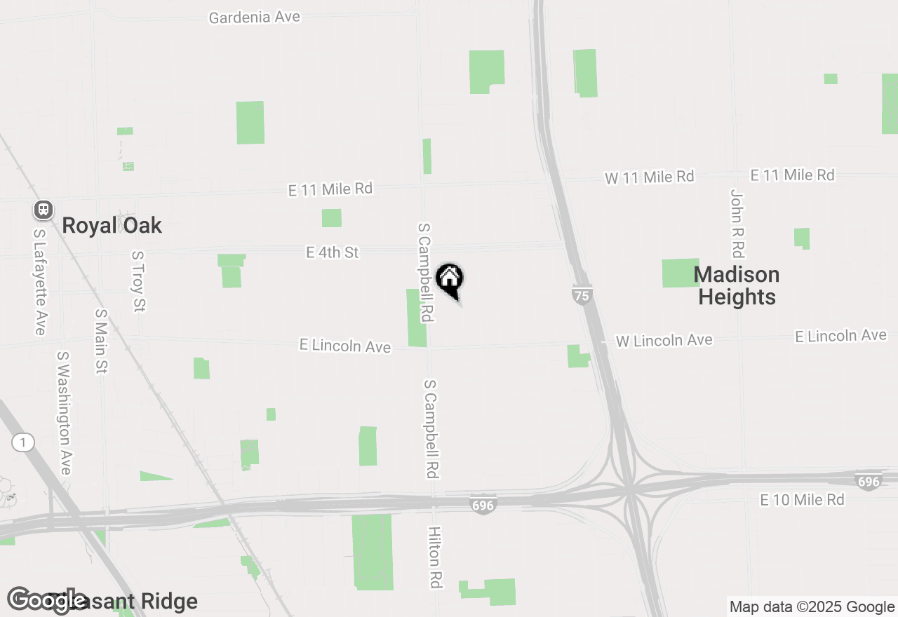 Map of 617 S Edison Avenue, Royal Oak, MI 48067