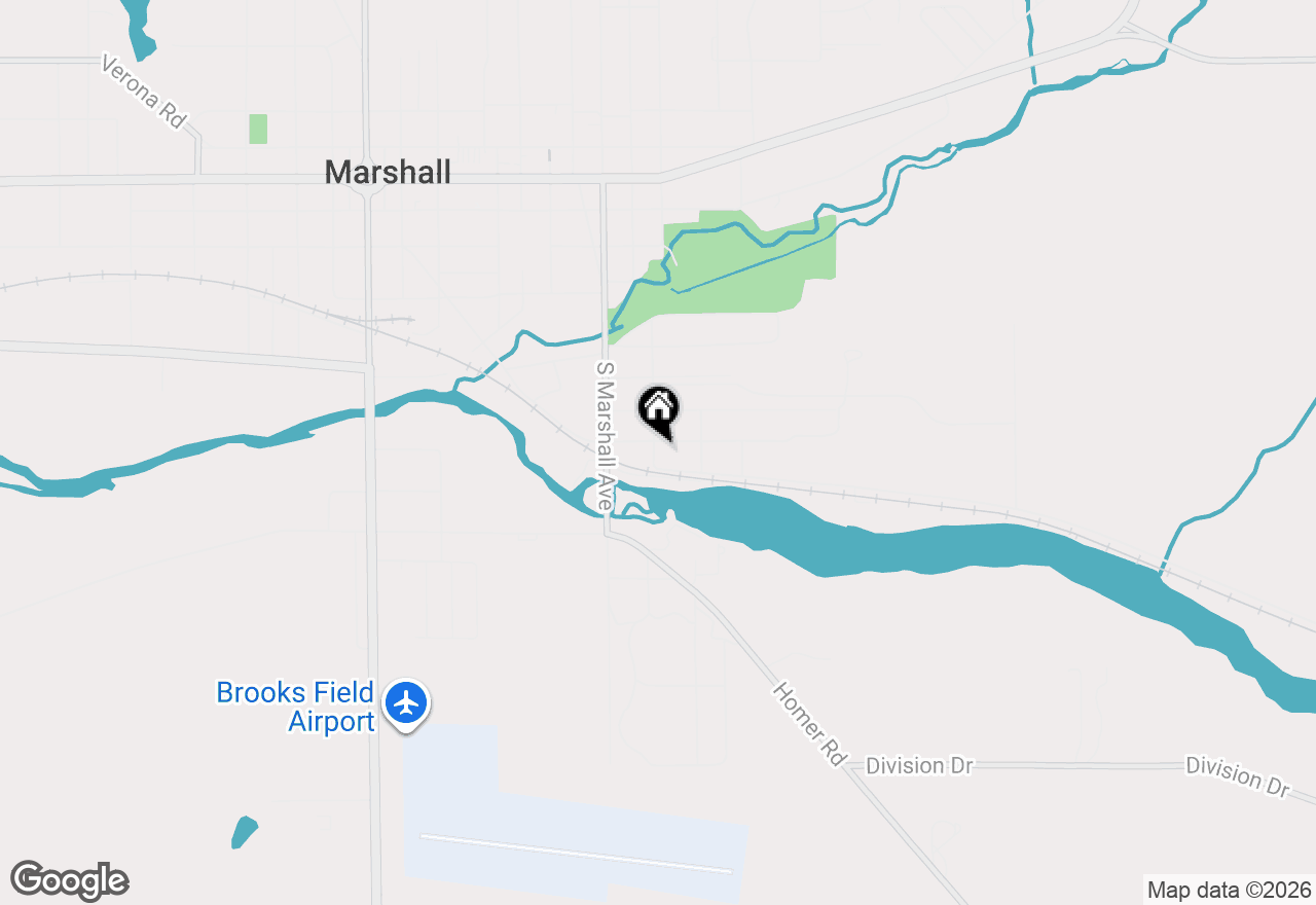 Map of 606 Clinton Street, Marshall, MI 49068