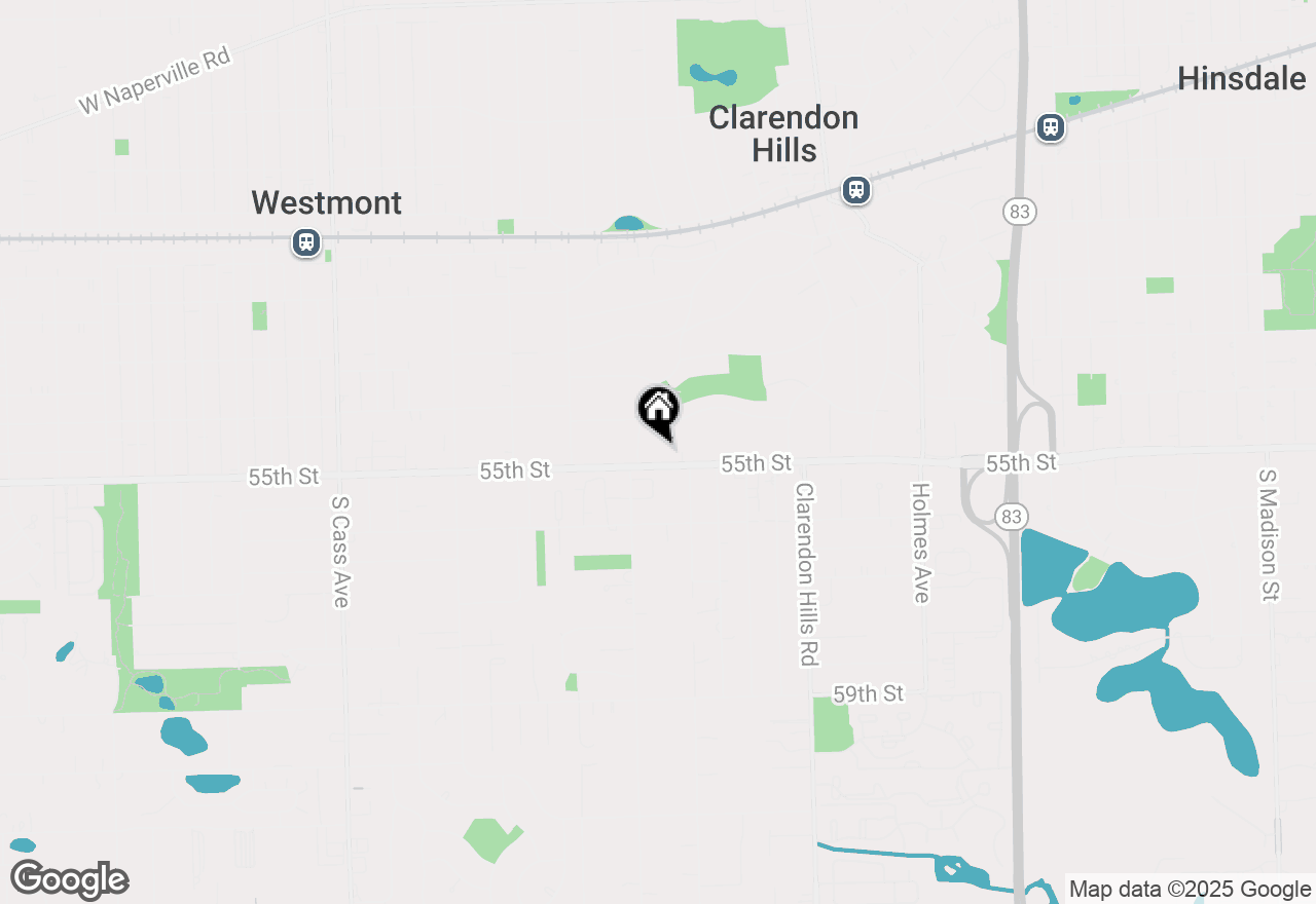 Map of 372 55th Street, Clarendon Hills, IL 60514
