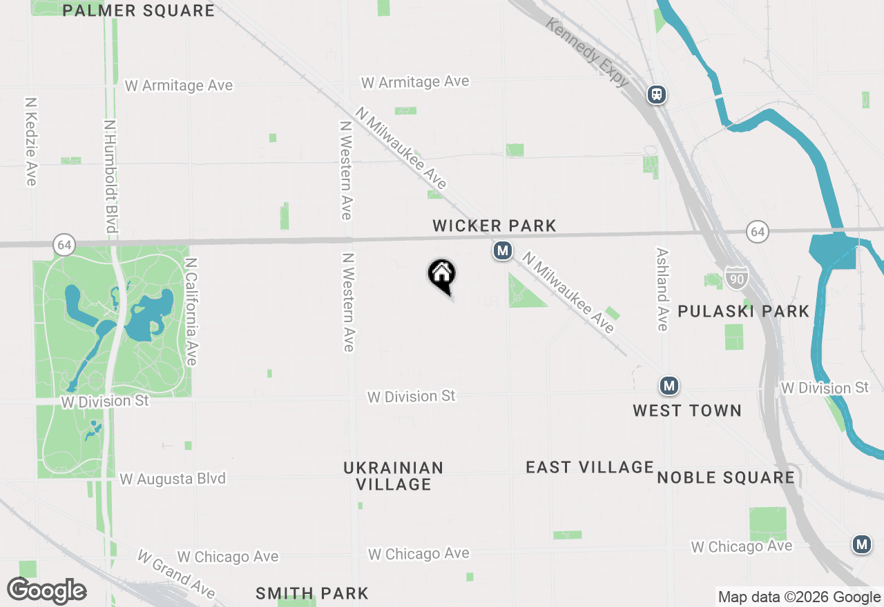 Map of 2140 W Schiller Street #1N, Chicago, IL 60622