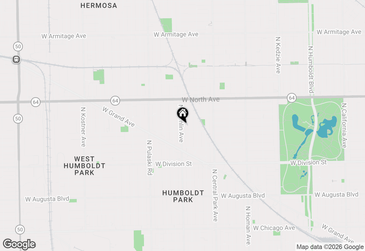 Map of 1421 N Hamlin Avenue, Chicago, IL 60651