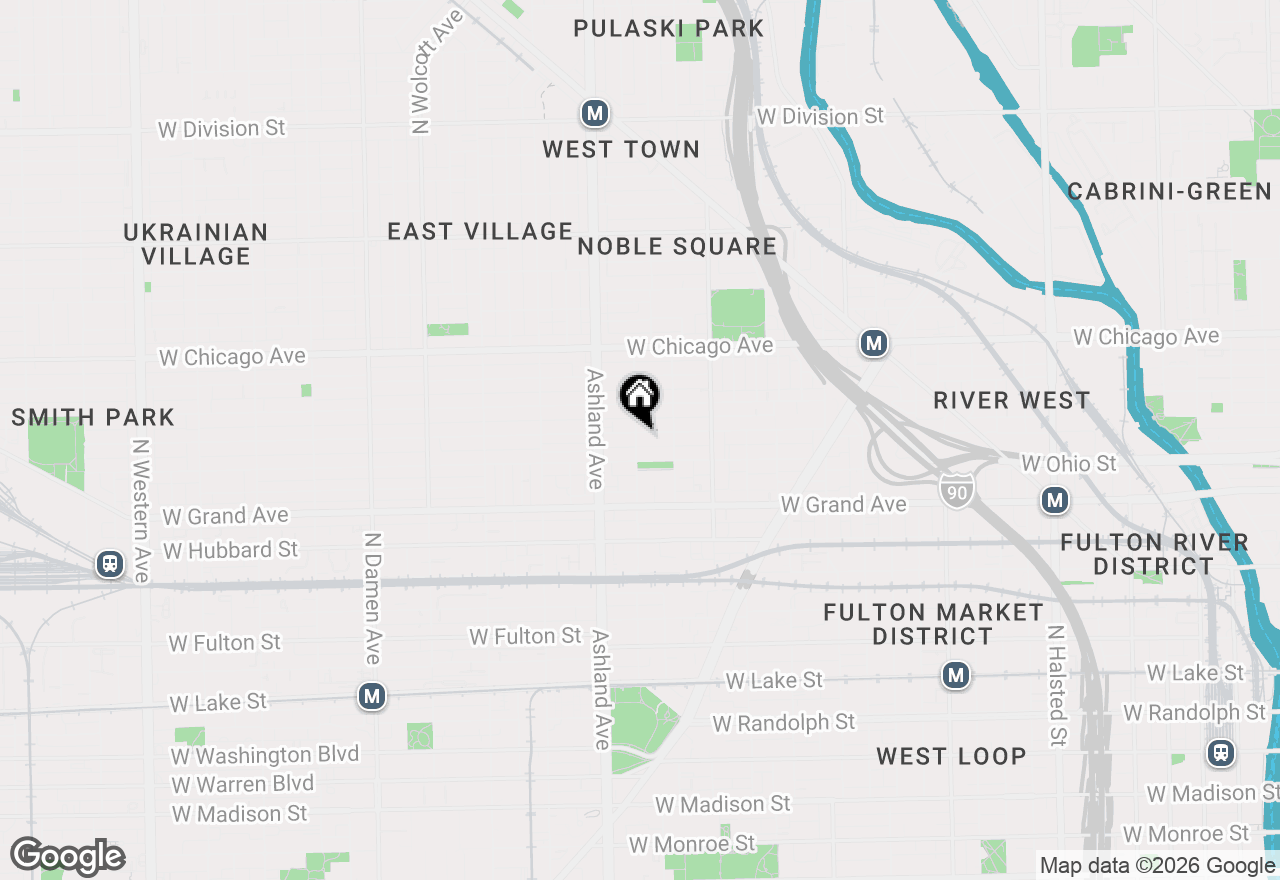Map of 1481 W Erie Street #2F, Chicago, IL 60642