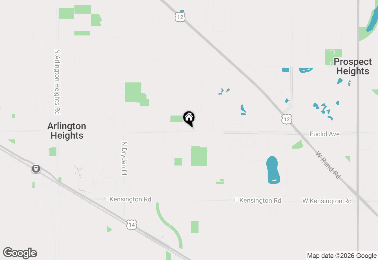 Map of 1804 E Euclid Avenue, Arlington Heights, IL 60004