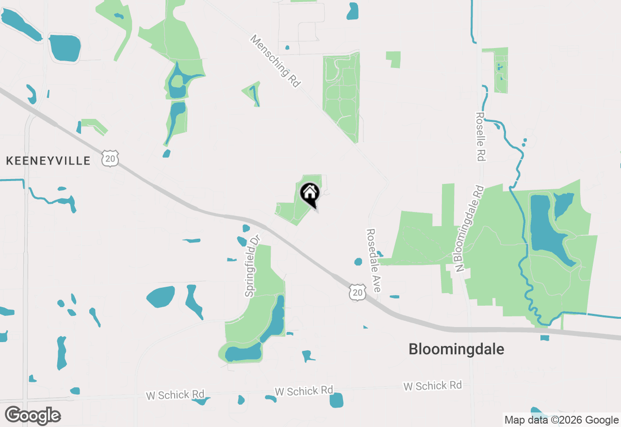 Map of 946 W Clearwater Street, Roselle, IL 60172