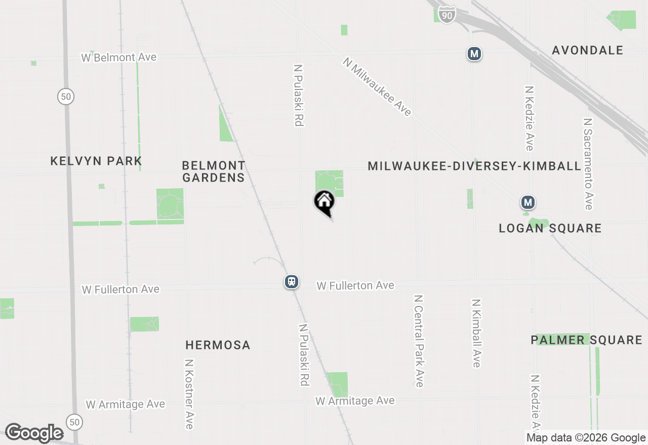 Map of 3910 W Wrightwood Avenue #2, Chicago, IL 60647