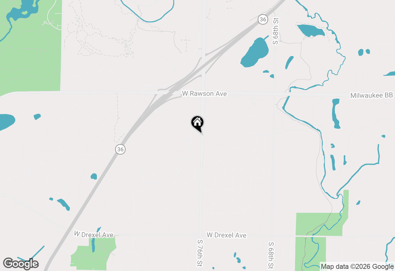 Map of 7341 S 76th St, Franklin, WI 53132