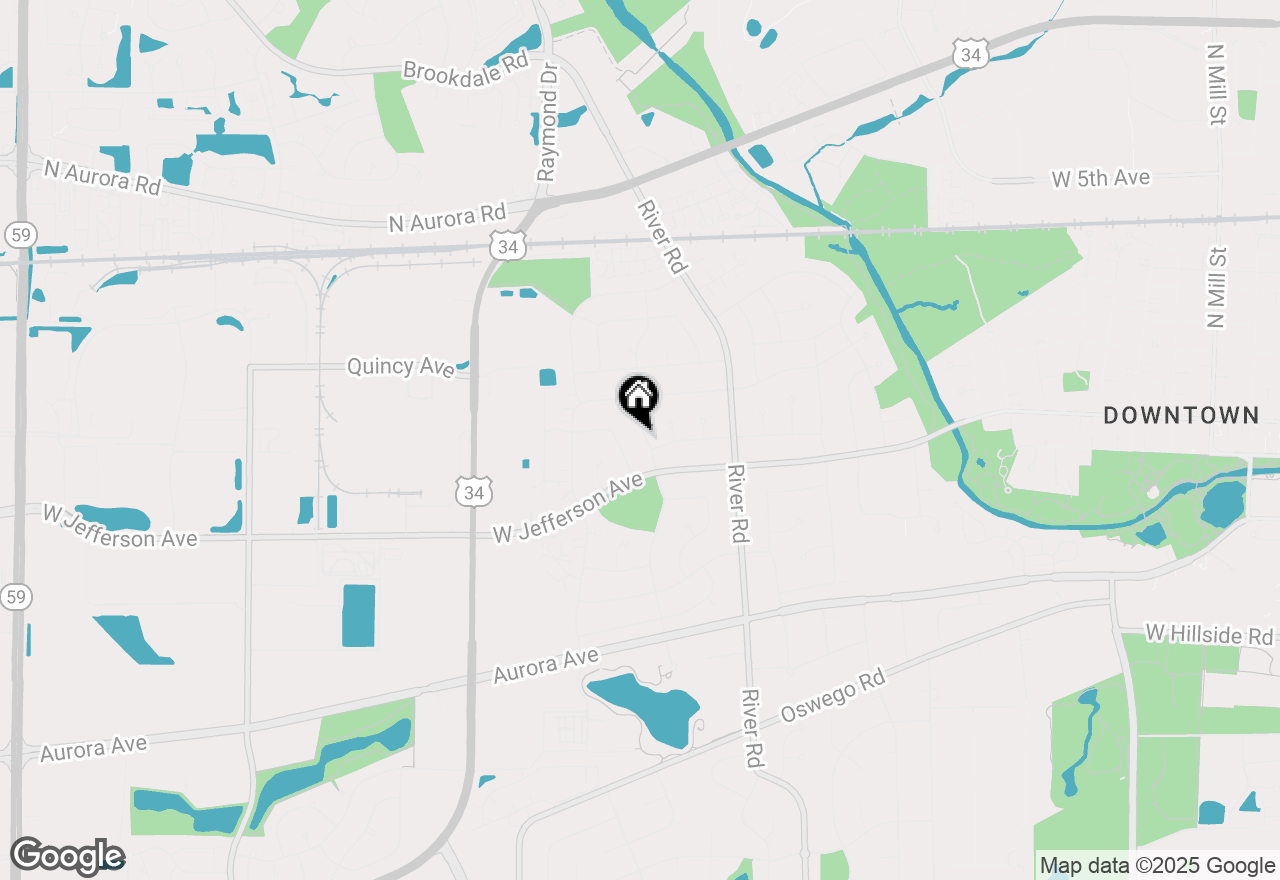 Map of 117 S Birchwood Drive, Naperville, IL 60540