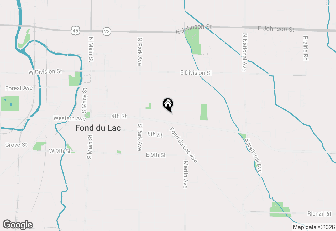 Map of 177 Everett St, Fond Du Lac, WI 54935