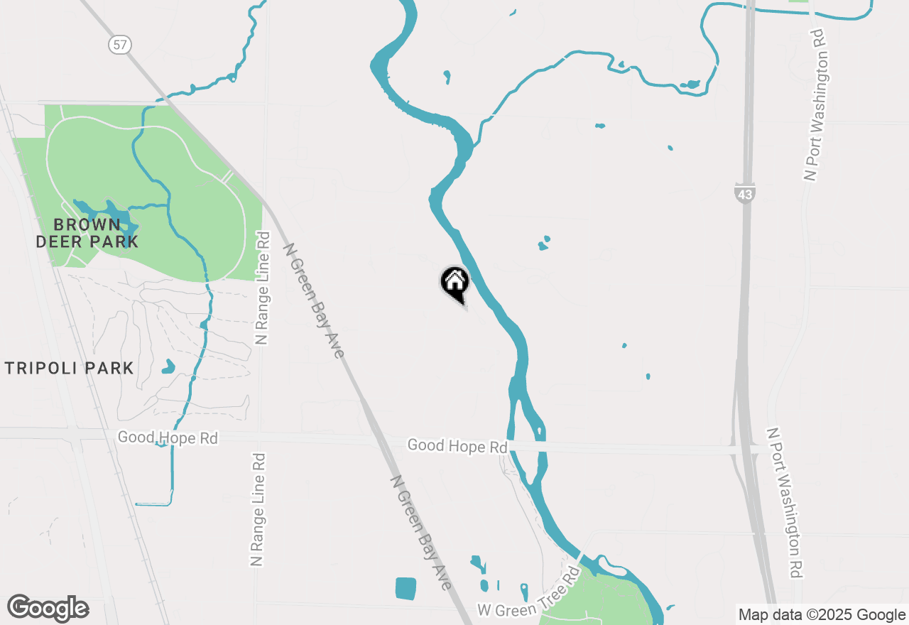 Map of 7525 N Redwood Rd, Glendale, WI 53209