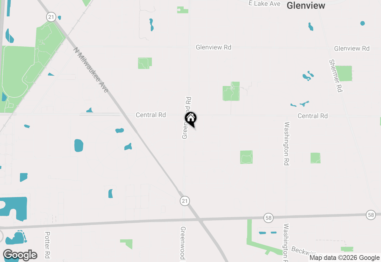Map of 416 Glendale Road, Glenview, IL 60025