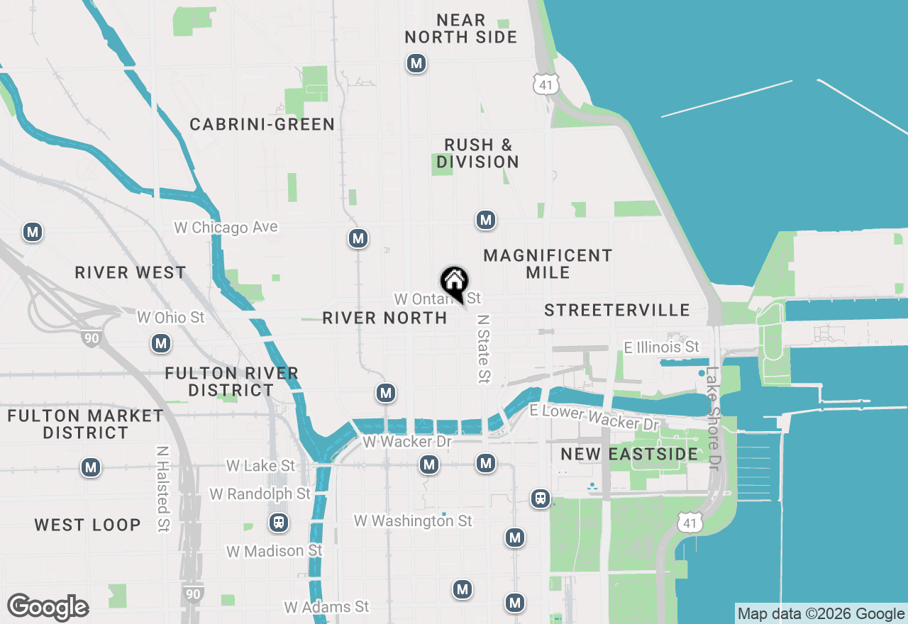 Map of 600 N Dearborn Avenue #805, Chicago, IL 60654