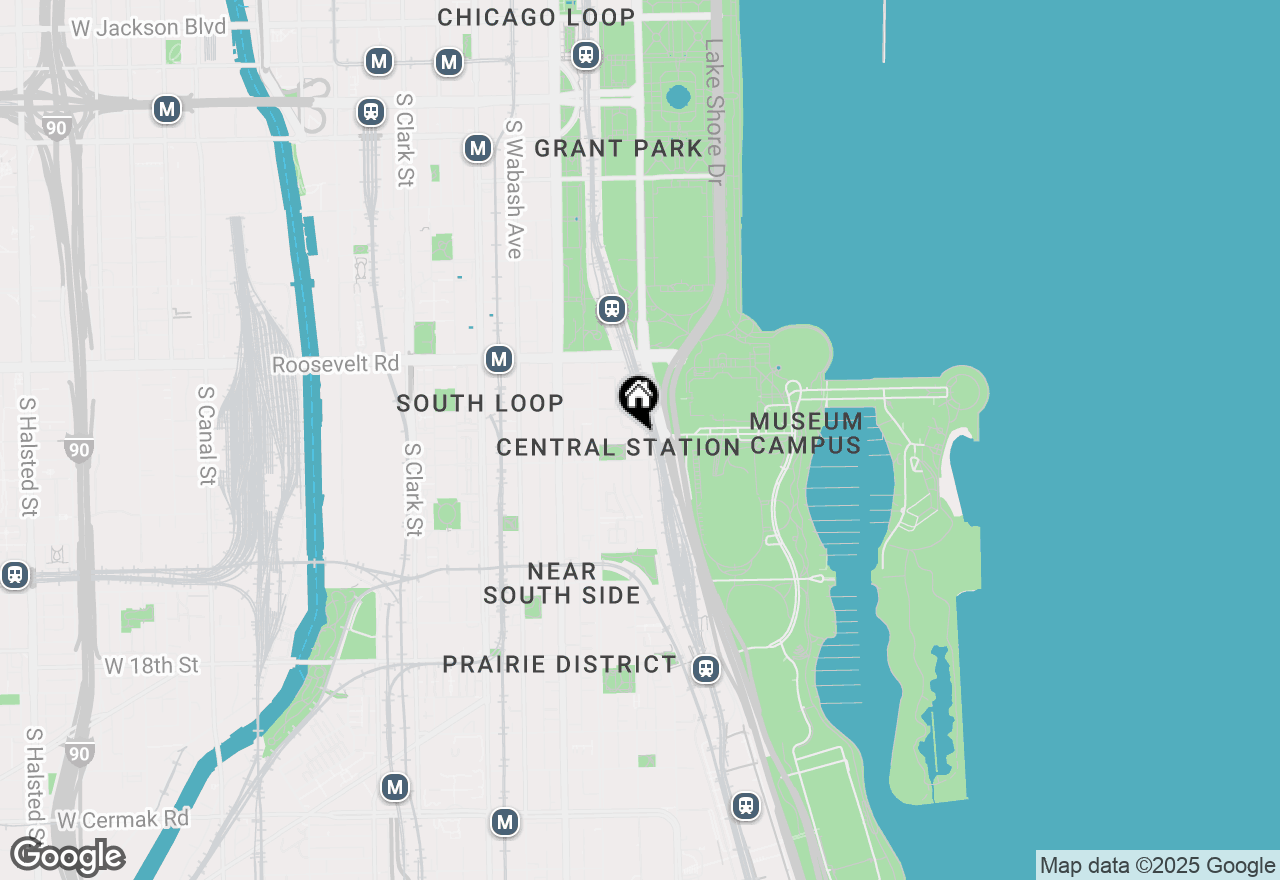 Map of 1335 S Prairie Avenue #1406, Chicago, IL 60605