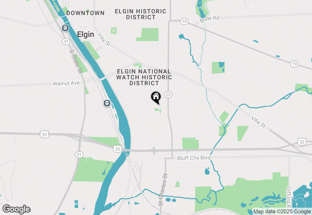 Map of 526 St Charles Street, Elgin, IL 60120