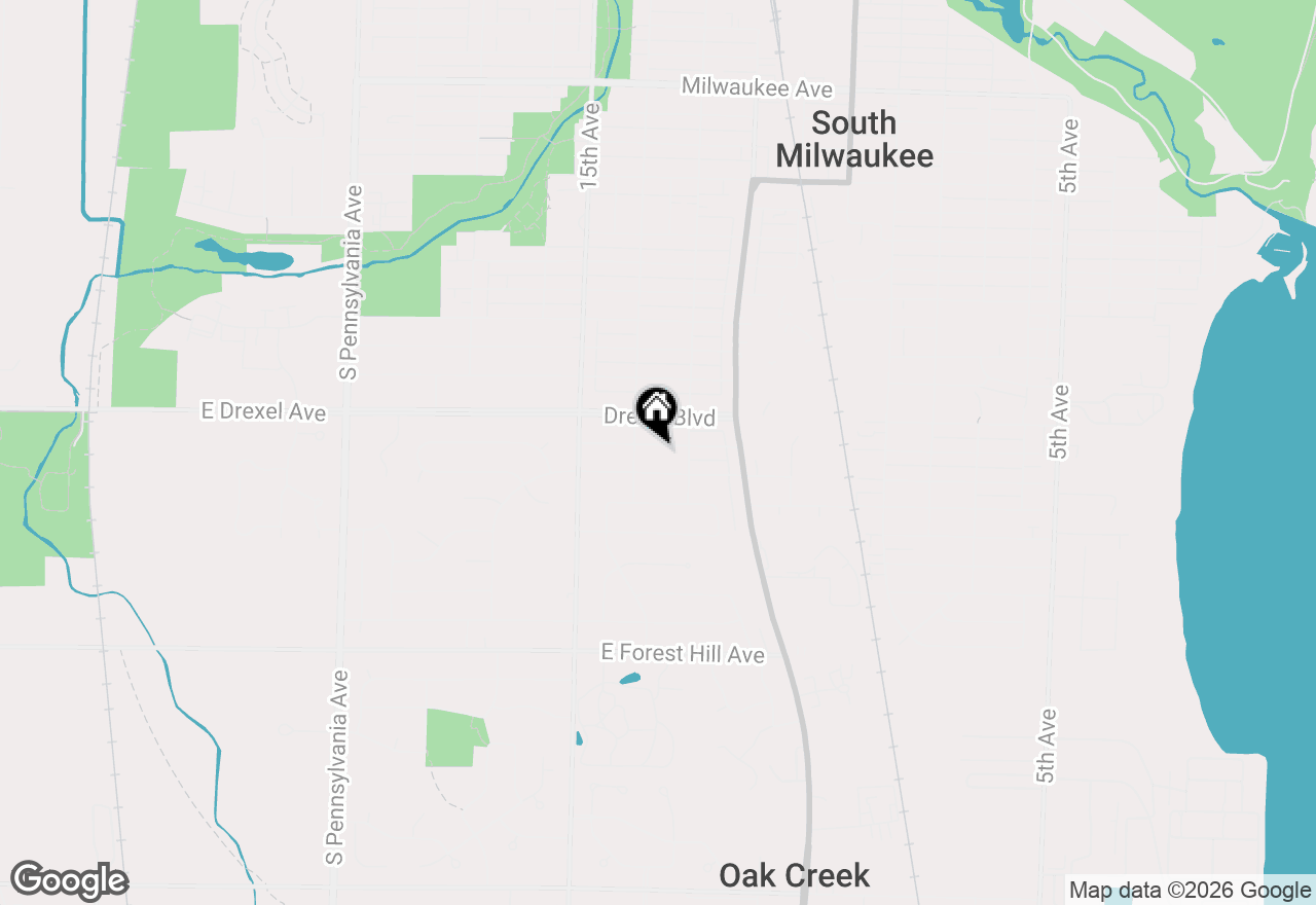 Map of 1321 Sherman Ave, South Milwaukee, WI 53172