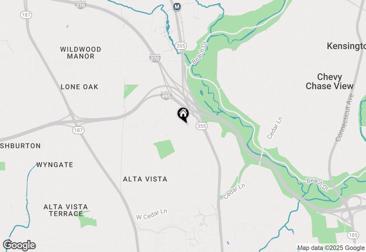 Map of 1 Dudley Court, Bethesda, MD 20814