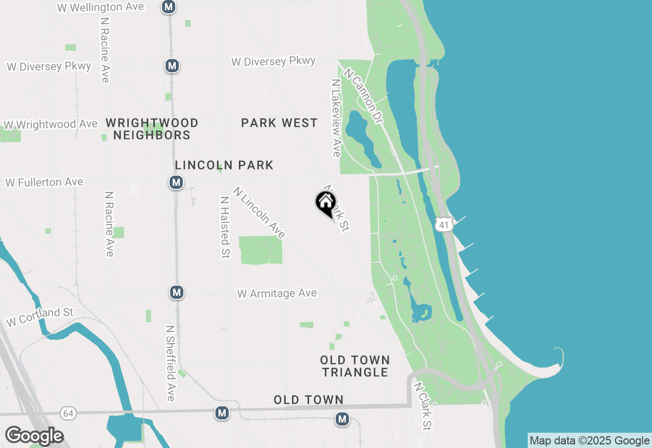 Map of 443 W Grant Place #C, Chicago, IL 60614