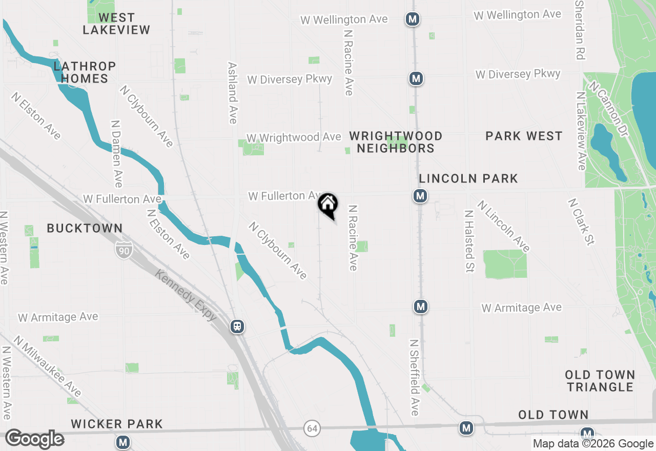 Map of 1255 W Belden Avenue #2B, Chicago, IL 60614