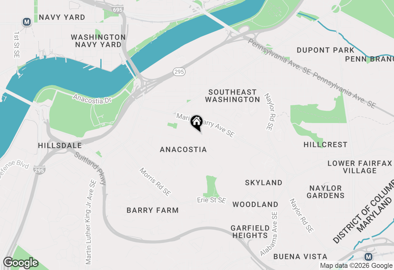 Map of 1638 V Street Se, Washington, DC 20020