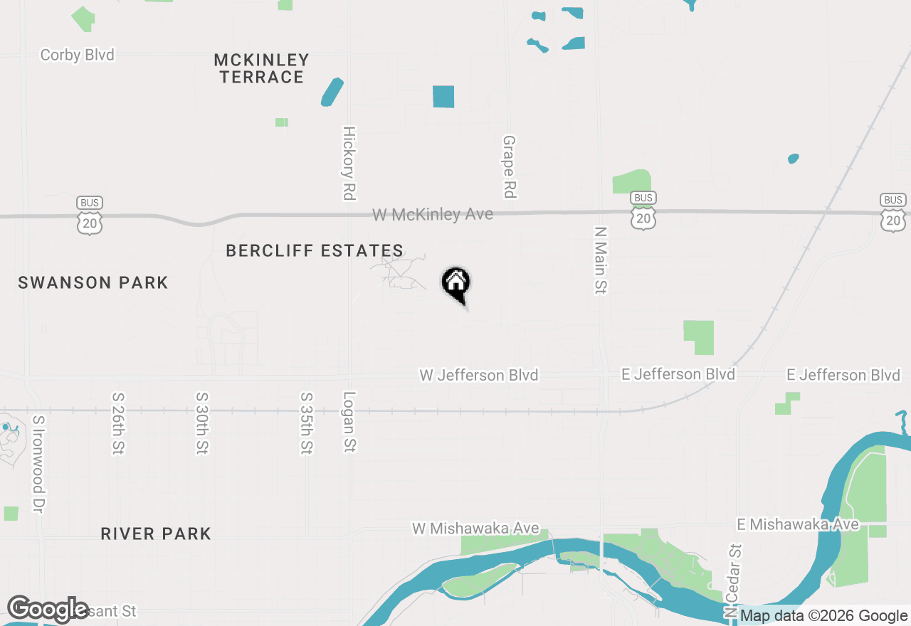Map of 1715 Lowell Wood E, Mishawaka, IN 46545