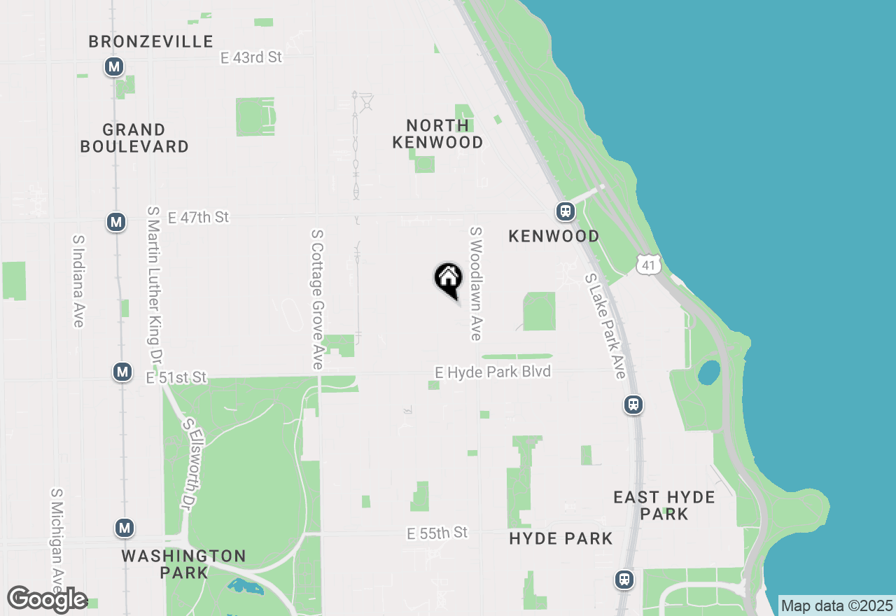 Map of 4923 1/2 S Greenwood Avenue #COACH, Chicago, IL 60615