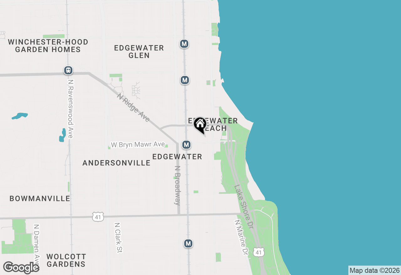 Map of 5616 N Kenmore Avenue #4E, Chicago, IL 60660