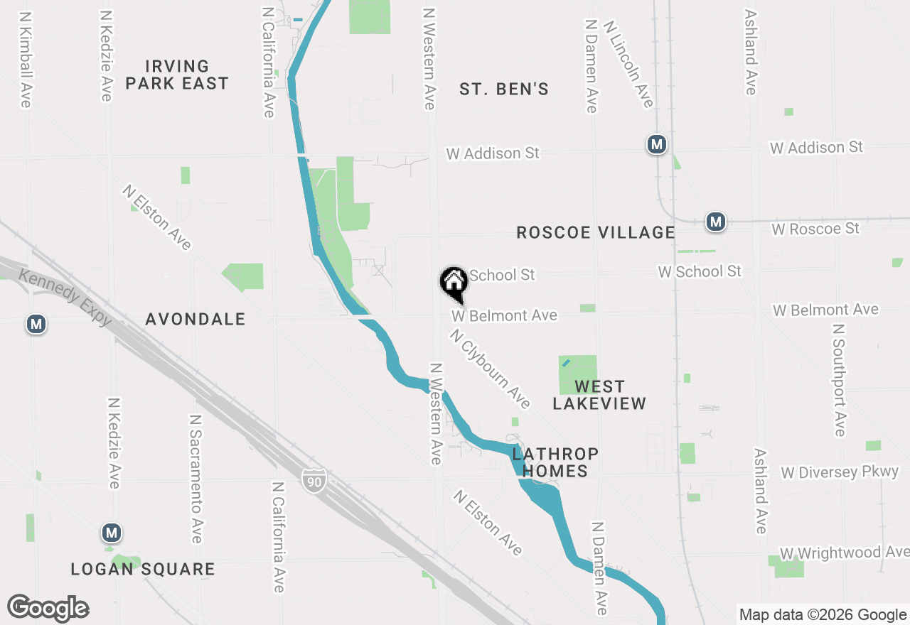 Map of 2332 W Belmont Avenue #4, Chicago, IL 60618
