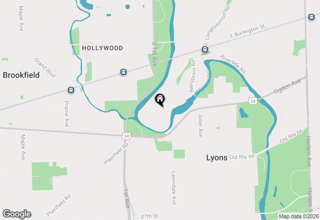 Map of 336 Fairbank Road, Riverside, IL 60546